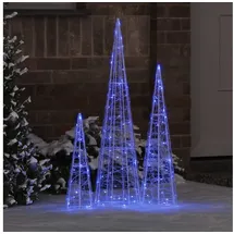vidaXL Weihnachtsbaum mit 90 LEDs Blau 80 cm