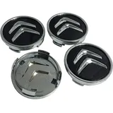 DYIZU 4 pcs Nabenkappen, für Citroen 56MM Nabendeckel Radnabendeckel Zierdeckel Auto Tuning Wasserdicht/Anti-Rost