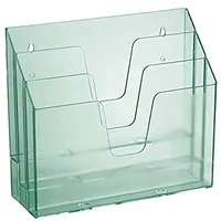 Acrimet Unterlagenhalter Dreifach Horizontalen (Transparente Grüne Farbe)