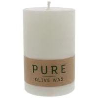 Wenzel PURE Olivenwachs Kerze 9x6 cm grün