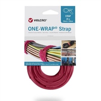 Velcro ONE-WRAP Kabelbinder Lösbarer Kabelbinder Polypropylen (PP), Velcro Rot