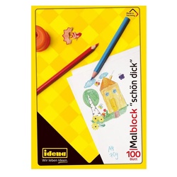 Idena Malblock Idena 10390 – Idena Malblock, DIN A4, 100 Blatt, 70g/m2, Schön Dick