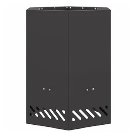 vidaXL Feuerplatz Schwarz 38 X 38 X 51 Cm Kaltgewalzter Stahl Vidaxl