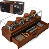 Holme & Hadfield Uhrenvitrine, Uhrenständer – Herren-Uhrenbox aus Holz, Uhrenbox-Organizer für Herren-Uhrenboxen – Display und Schublade für Zubehör