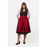 Ulla Popken Damen Dirndl Viola Knöpfe Kleid, schwarz 46