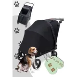 wonderfold PFM Pet Medium Premium Hundebuggy - Farbe: Jet Black