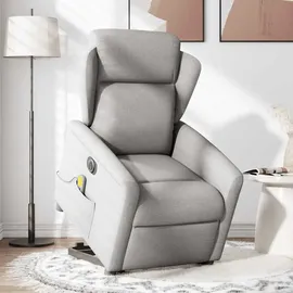 vidaXL Massagesessel mit Aufstehhilfe Elektrisch Wolkengrau Stoff