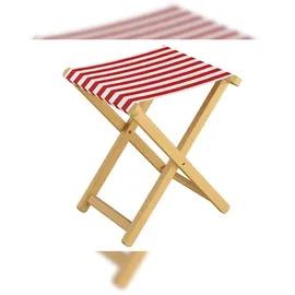 Erst-Holz Klappstuhl Anglerstuhl Baumwolle rot/weiß 2er Set