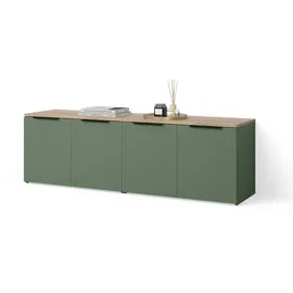 livinity® WOHNWAND Piave Grün 2 Teile