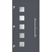 Haustür mit Fingerprint "ELISABETH" 79 mm RC2 Schiefergrau RAL 7015 beidseitig außen öffnend DIN links