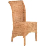 Rattan Esszimmerstuhl hohe Rückenlehne Esszimmer Rattanstuhl Korbstuhl (Natur)