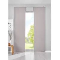 Gardinenbox 2er Set Verdunkelung Schiebegardinen »Newyork« HxB 145x60 cm Grau Flächenvorhänge Paneelwagen Blickdicht Thermo-Schiebevorhang, 202020680-2