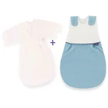 Träumeland Babyschlafsack 3 tlg Set LIEMBICH, Design Punkte (3 tlg) blau 56/62 | 87 cm