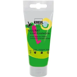 Kreul Kids Art Kinder-Künstlerfarbe, Permanentgrün 75 ml Tube, Schulmalfarbe auf Wasserbasis, matte deckende Bastelfarbe für Leinwand, Papier und Karton, vegan