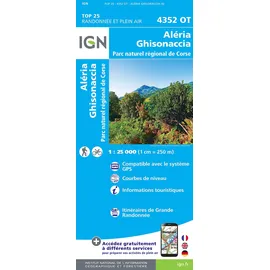 IGN Frankreich 4352OT Aléria Ghisonacci Parc National de Corse (TOP 25)