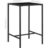 vidaXL Garten-Bartisch 70 x 70 x 110 cm schwarz