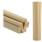 Relaxdays Bastoncini per Lavoretti FAI da Te Bambusstäbe, 200er Set, 30 cm, Bambusstöcke zum Basteln, Zimmerpflanzen Rankhilfe, Bastelstäbe eckig, Natur,