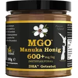 Manukahonig - MGO 600 250 g - echtes Glas Manuka Echtglas(550+) Neuseeland