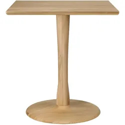 Tisch Torsion Ethnicraft Eiche lackiert, Designer Alain van Havre, 76x70x70 cm