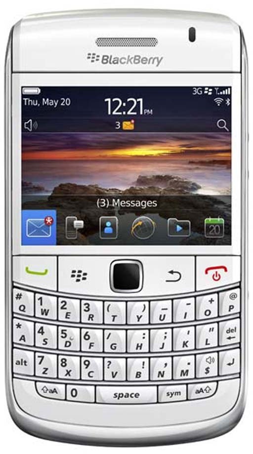 BlackBerry BT-RIM-B978W Rim Bold 9780 Smartphone (6,2 cm (2,4 Zoll) Display, 5 Megapixel Kamera, QWERTZ, WiFi, GPS) weiß