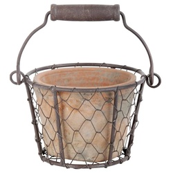 Esschert Design BV Blumentopf (Set, 3 St), Übertopf in Aged beige