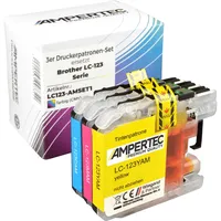 Ampertec 3 Kompatible Tinten ersetzt Brother LC-123 Multipack CMY