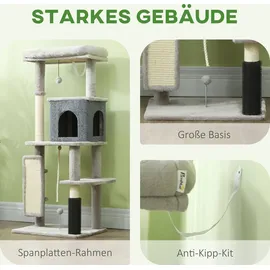 PawHut Kratzbaum 132 cm hellgrau