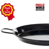 PAELLA WORLD Paellapfanne, emailliert 46 cm Pfanne + Kochtopf, Schwarz