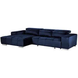 Livetastic Eckcouch Webstoff 5-Sitzer Dunkelgrau