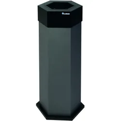 Sixco Abfallsammler retro-modern, sechseckig, eisenglimmer, 45 Liter