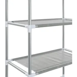 vidaXL Toilettenregal 3 Ablagen Silbern 53x28x169 cm