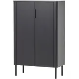 Woood Gunnar 39 x 135 x 85 cm schwarz / mattschwarz
