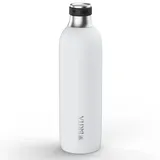 sodaTRIO Edelstahlflasche, groß/weiß Sprudlerflaschen