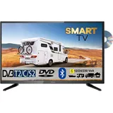 Gelhard GTV2755 LED Smart TV mit DVD und Bluetooth DVB-S2/C/T2 für 12V u. 230Volt WLAN Full HD - Schwarz