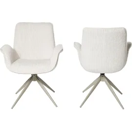 Jahnke Schalenstuhl BAT TWIST DUO Polyester weiß 2er Set