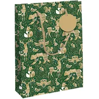 Clairefontaine 6x Geschenktasche, Forest, Kraft, 26,5x14x33cm Grün X-34662-2C