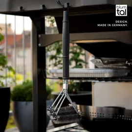 Blumtal Grillbürste 3er Kopf Edelstahl schwarz
