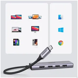 UGREEN USB C Hub 4K at 60Hz USB-C Adapter - Grau