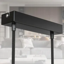 B.K.Licht Pendelleuchte Retro 5-flg. 90 cm schwarz Holz
