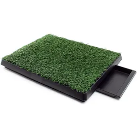 fudajo Hundetoilette mit Auffangschale 63x51 cm Schwarz/Grün