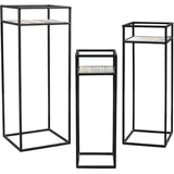 Spetebo Blumenhocker 70 x 60 x 50 cm Schwarz