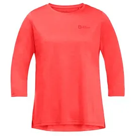 Jack Wolfskin Crosstrail 3/4-arm T-shirt - Vibrant Red - XS