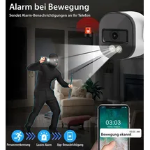 VisorTech Plug-&-Play-Überwachungssystem 4 Kameras Weiß