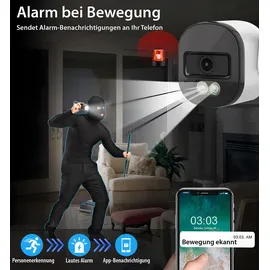 VisorTech Plug-&-Play-Überwachungssystem 4 Kameras Weiß