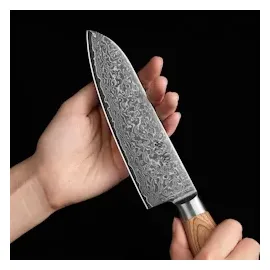 Wakoli Edib Pro 6er Damastmesser-Set I Holzbox I 8-20cm Klinge I mit Messerblock