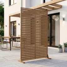 casa.pro Trennwand 180 x 120 cm Braun Stahl