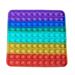 Push Poppers Jumbo Stressabbau-Spiel in Regenbogenfarben - Quadrat