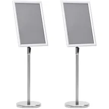vidaXL Plakatständer 2 pcs Silber 32,7 x 108 cm Aluminium