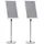 vidaXL Plakatständer 2 pcs Silber 32,7 x 108 cm Aluminium