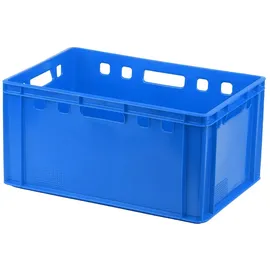 Logiplast Stück E1-Kasten blau + 1 Transportroller mit vier Lenkrollen blau